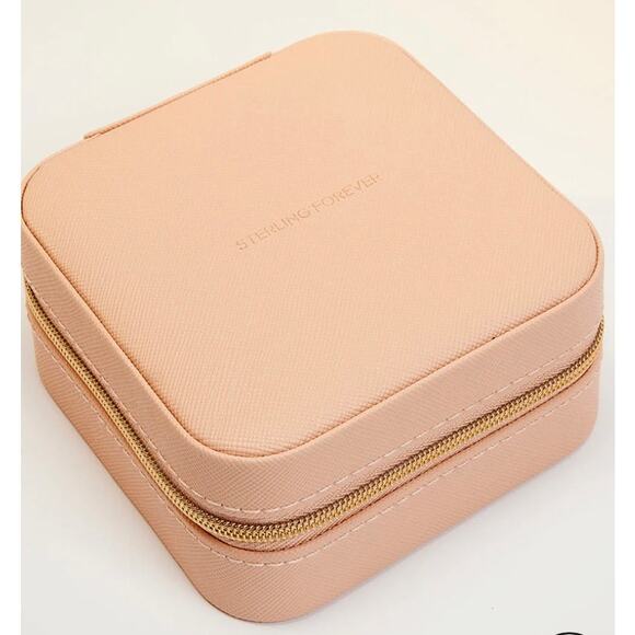 Sterling Forever Chic Travel Jewelry Case - NWT - Top Holiday Gift - Rose Color - Picture 2 of 5